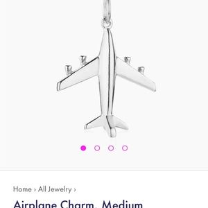 Jet Set Candy Airplane Charm in 925 solid sterling silver